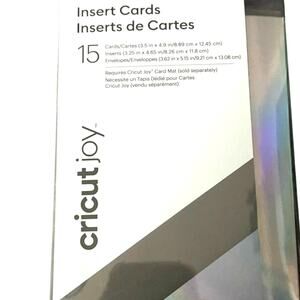 Grey & Silver Holographic Insert Cards for Cricut Joy